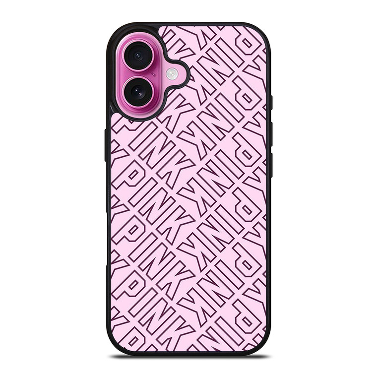 PINK VICTORIAS SECRET LOGO 2 iPhone 16 Plus Case Cover