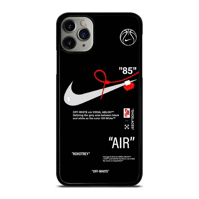 NIKE AIR JORDAN OFF WHITE BLACK KOKOTREY iPhone 11 Pro Max Case Cover