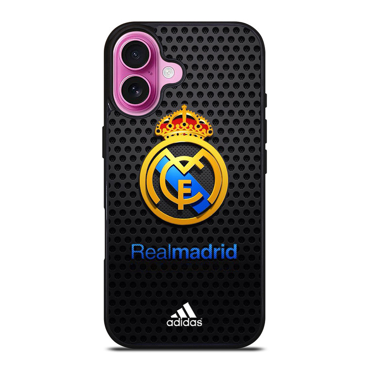 REAL MADRID FC METAL LOGO iPhone 16 Plus Case Cover