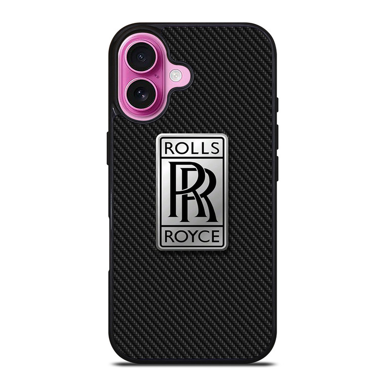 ROLLS ROYCE CAR LOGO CARBON iPhone 16 Plus Case Cover