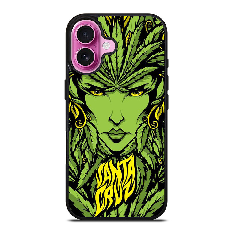 SANTA CRUZ SKATEBOARD LADY LEAFS iPhone 16 Plus Case Cover SANTA CRUZ SKATEBOARD LADY LEAFS iPhone 16 Plus Case Cover