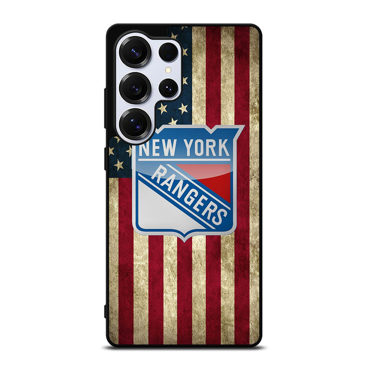 NEW YORK RANGERS NHL AMERICAN FLAG Samsung Galaxy S25 Ultra Case Cover