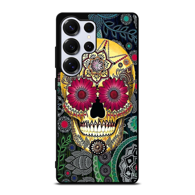 SUGAR SKULL TATTOO FLOWER Samsung Galaxy S25 Ultra Case Cover