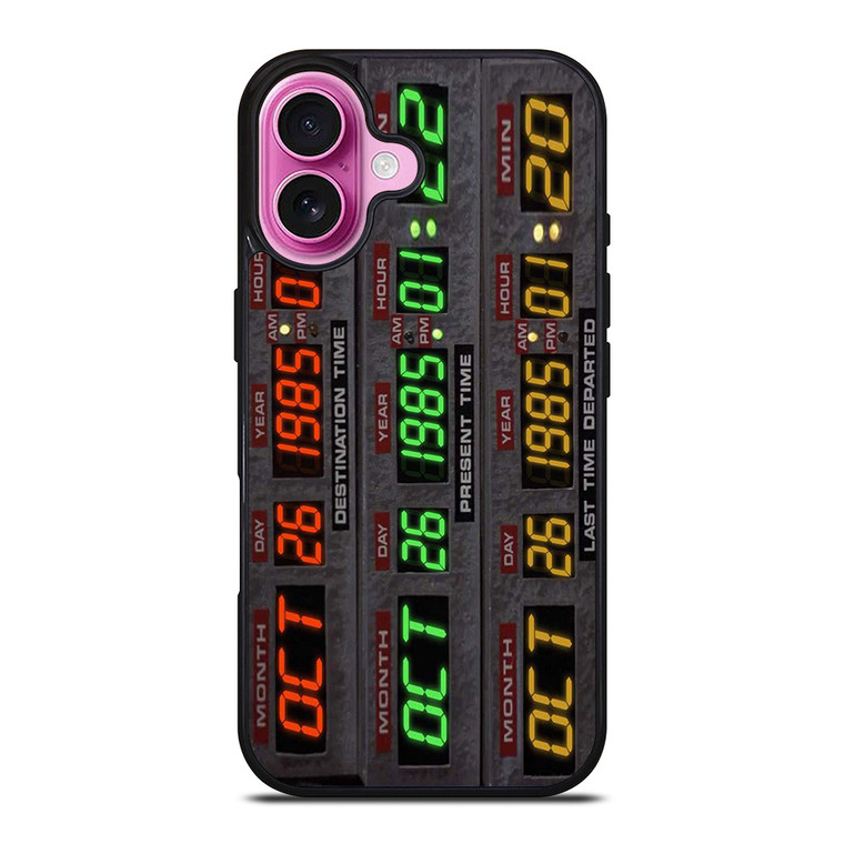 TIME CIRCUITS BACK TO THE FUTURE iPhone 16 Plus Case Cover