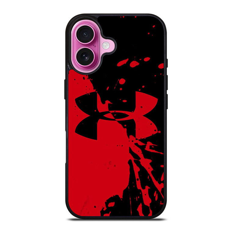 UNDER ARMOUR LOGO RED BLACK iPhone 16 Plus Case Cover