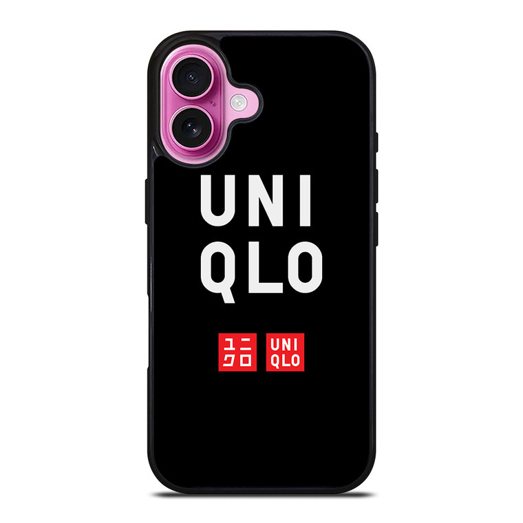 UNIQLO LOGO BLACK 2 iPhone 16 Plus Case Cover