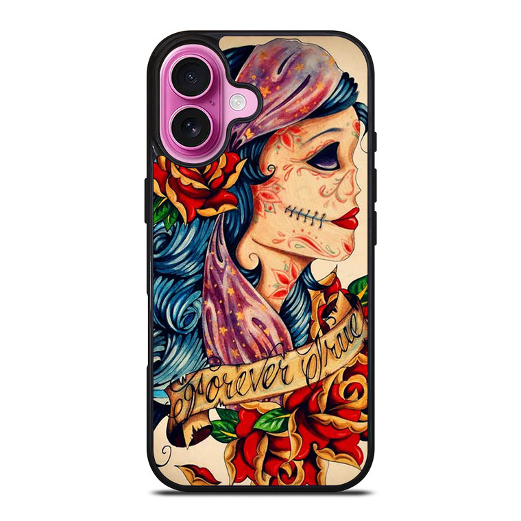 VINTAGE SUGAR SCHOOL TATTOO iPhone 16 Plus Case Cover