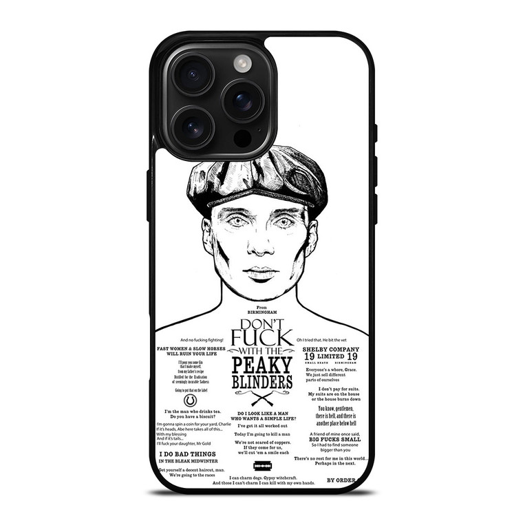 DONT FUCK WITH PEAKY BLINDERS iPhone 16 Pro Max Case Cover DONT FUCK WITH PEAKY BLINDERS iPhone 16 Pro Max Case Cover