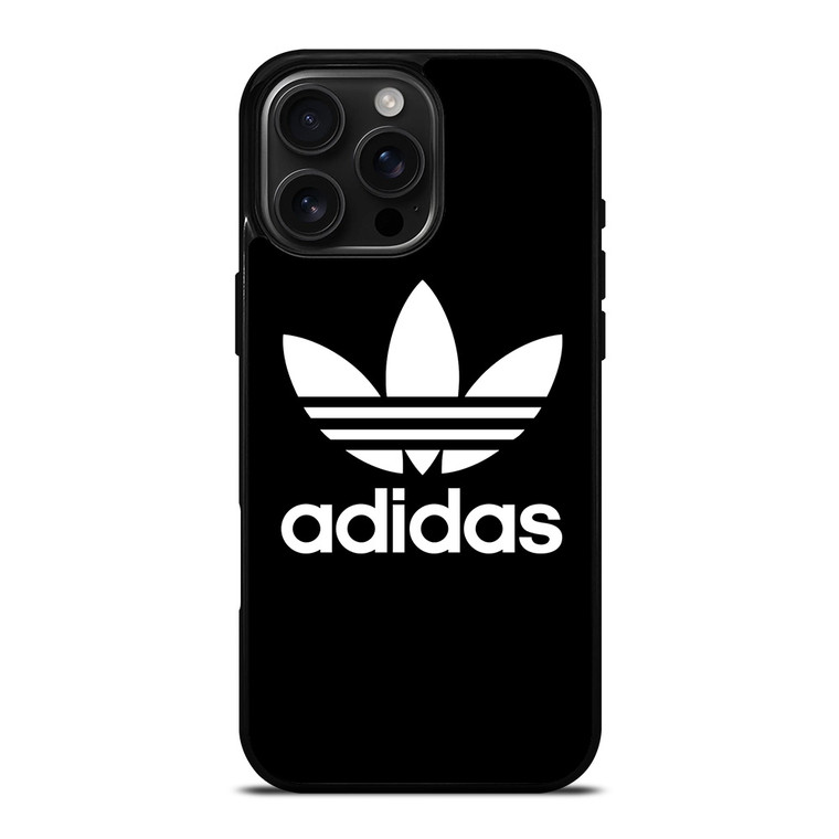ADIDAS LOGO BLACK WHITE iPhone 16 Pro Max Case Cover