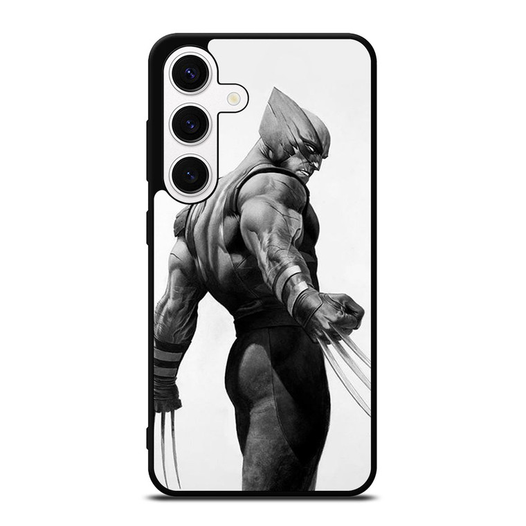 WOLVERINE X-MEN BLACK WHITE ART Samsung Galaxy S24 Case Cover
