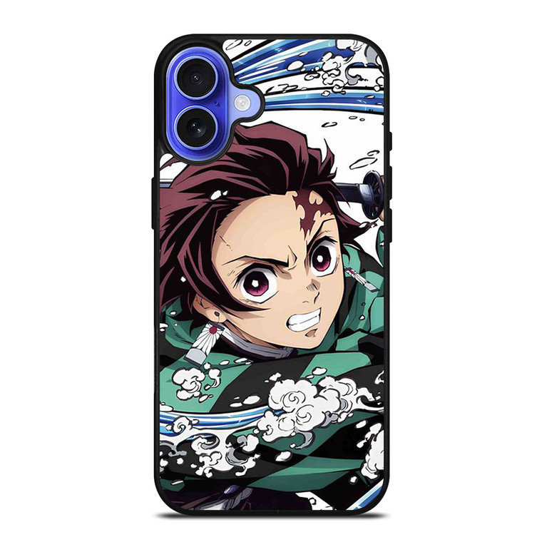 DEMON SLAYER KIMETSU NO YAIBA TANJIRO KAMADO WATER iPhone 16 Case Cover DEMON SLAYER KIMETSU NO YAIBA TANJIRO KAMADO WATER iPhone 16 Case Cover