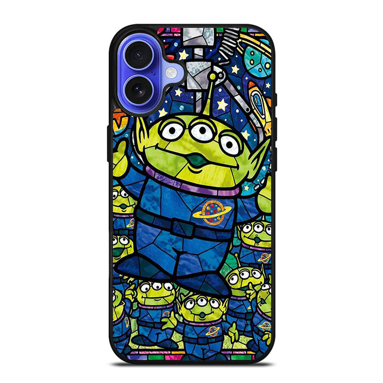DISNEY TOY STORY ALIEN ART GLASS iPhone 16 Case Cover