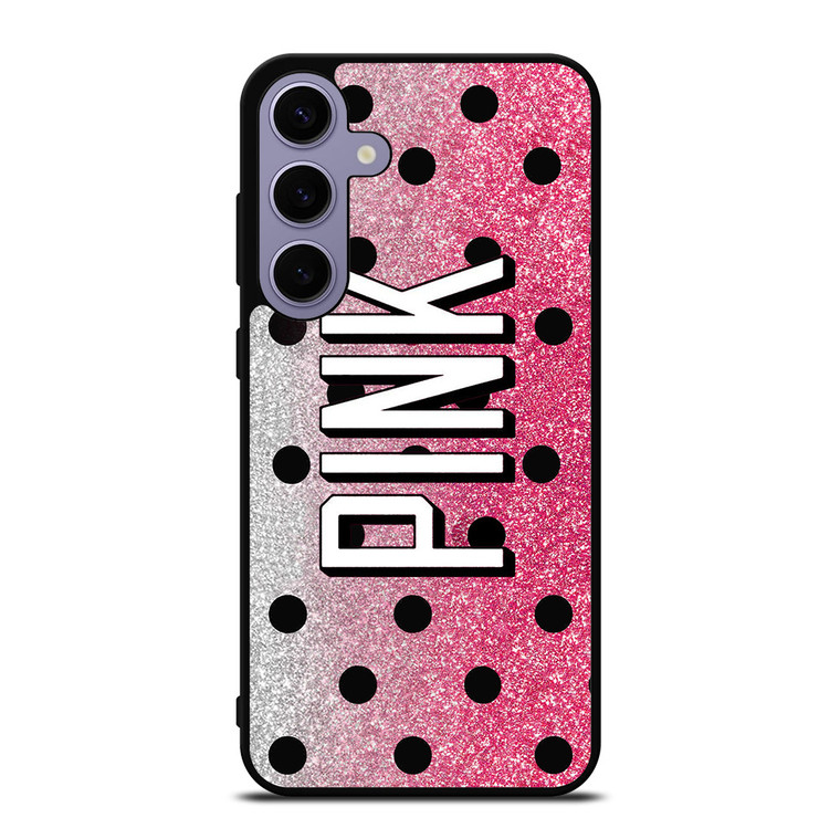 VICTORIA'S SECRET PINK LOGO SPARKLE Samsung Galaxy S24 Plus Case Cover