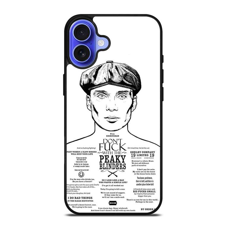 DONT FUCK WITH PEAKY BLINDERS iPhone 16 Case Cover DONT FUCK WITH PEAKY BLINDERS iPhone 16 Case Cover