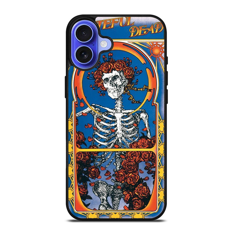 GRATEFUL DEAD SKULL AND ROSE 3 iPhone 16 Case Cover