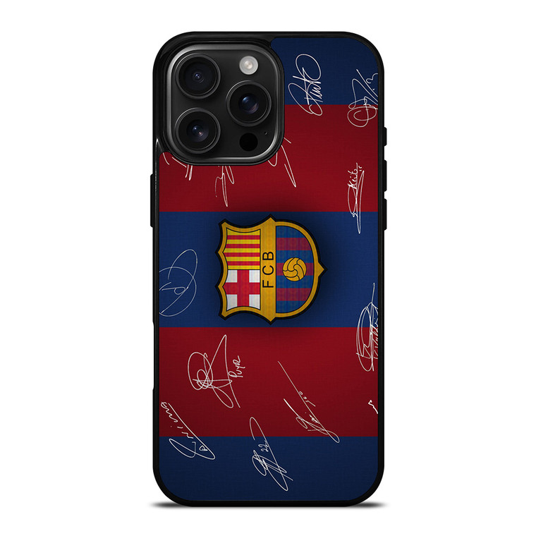 FC BARCELONA SIGNATURE iPhone 16 Pro Max Case Cover
