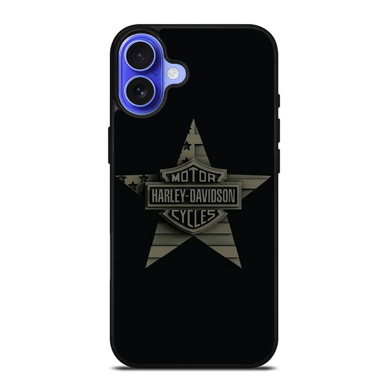 HARLEY DAVIDSON MOTORCYCLES COMPANY LOGO STAR iPhone 16 Case Cover