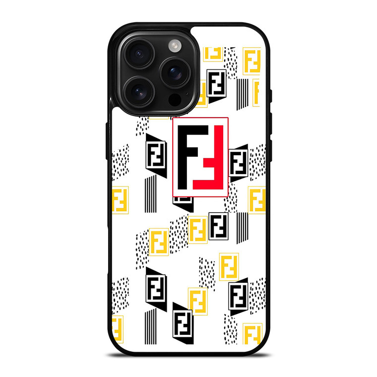 FENDI ROMA LOGO WHITE iPhone 16 Pro Max Case Cover