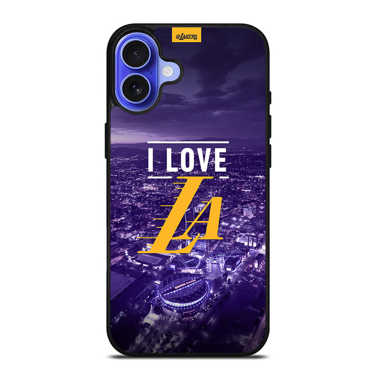 I LOVE LA LAKERS iPhone 16 Case Cover I LOVE LA LAKERS iPhone 16 Case Cover