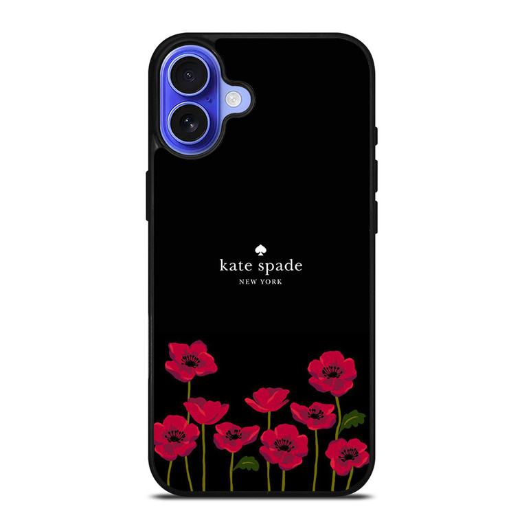 KATE SPADE NEW YORK LOGO ROSES iPhone 16 Case Cover