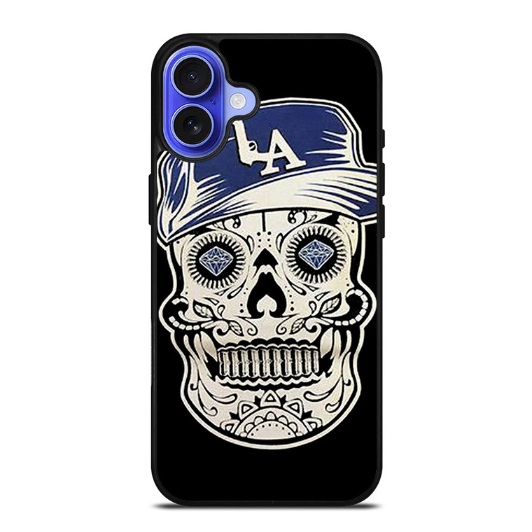 LA LOS ANGELES DODGERS SKULL iPhone 16 Case Cover LA LOS ANGELES DODGERS SKULL iPhone 16 Case Cover