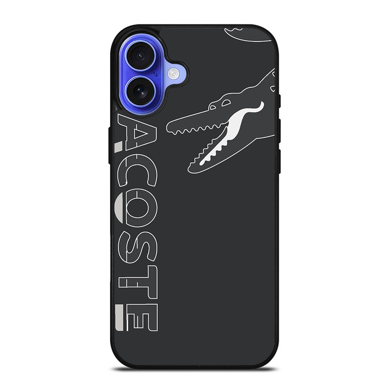 LACOSTE CROC LOGO GRAY ICON iPhone 16 Case Cover