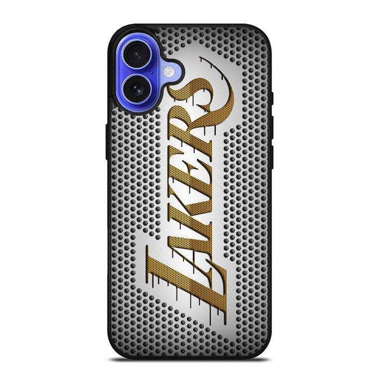 LOS ANGELES LAKERS METAL LOGO iPhone 16 Case Cover LOS ANGELES LAKERS METAL LOGO iPhone 16 Case Cover