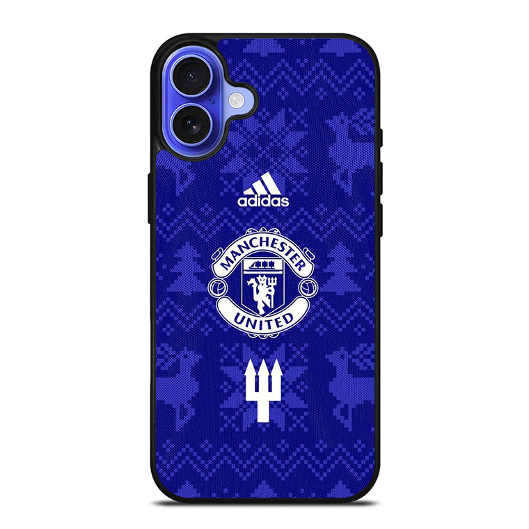 MANCHESTER UNITED FC LOGO FOOTBALL BLUE ICON iPhone 16 Case Cover MANCHESTER UNITED FC LOGO FOOTBALL BLUE ICON iPhone 16 Case Cover