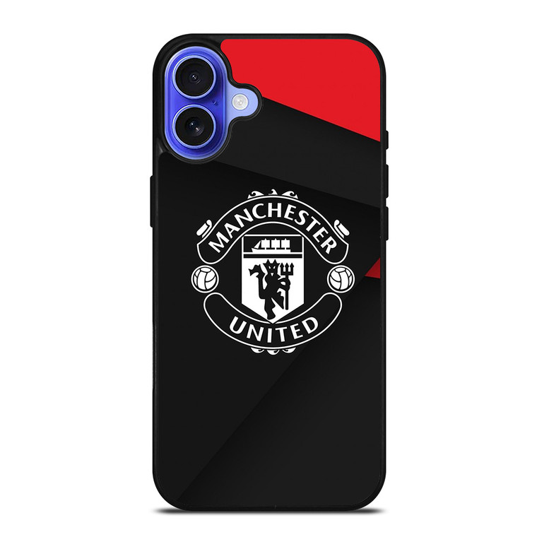 MANCHESTER UNITED LOGO BLACK iPhone 16 Case Cover MANCHESTER UNITED LOGO BLACK iPhone 16 Case Cover