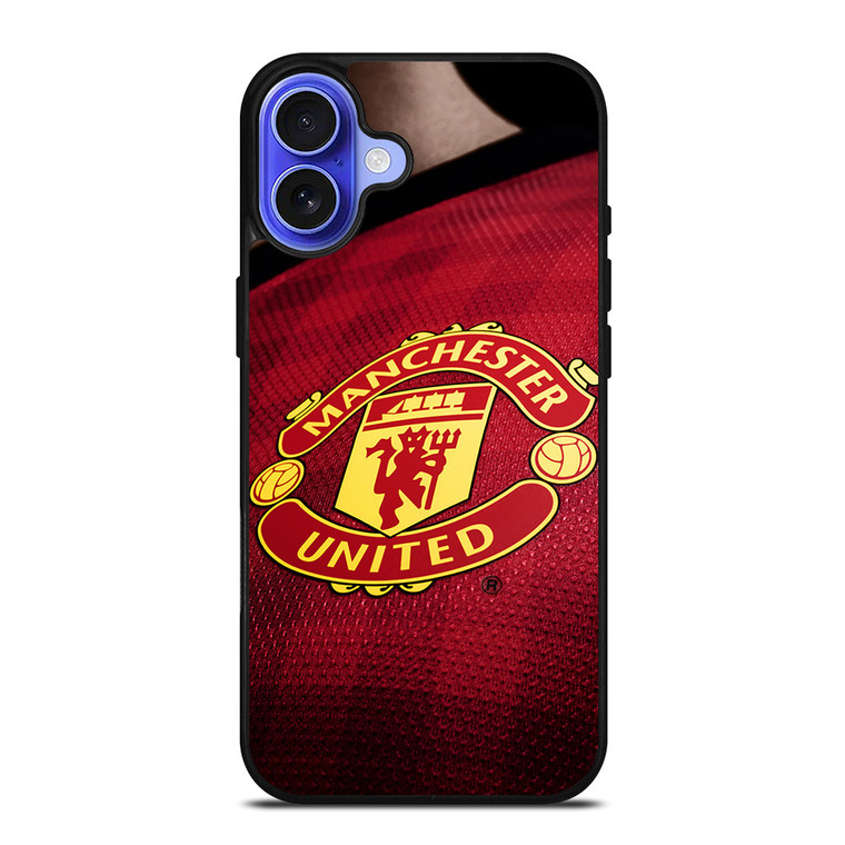 MANCHESTER UNITED LOGO JERSEY iPhone 16 Case Cover MANCHESTER UNITED LOGO JERSEY iPhone 16 Case Cover