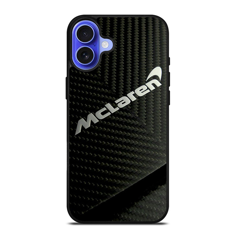 MCLAREN CAR LOGO CARBON iPhone 16 Case Cover MCLAREN CAR LOGO CARBON iPhone 16 Case Cover