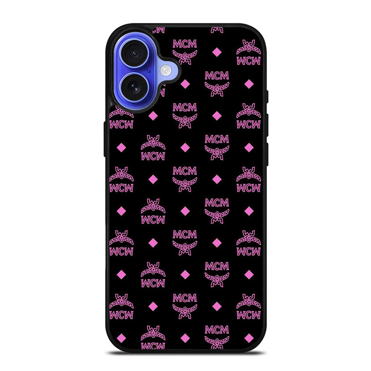 MCM WORLD LOGO BLACK PINK ICON iPhone 16 Case Cover