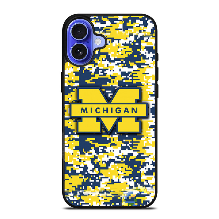 MICHIGAN WOLVERINES CAMO iPhone 16 Case Cover