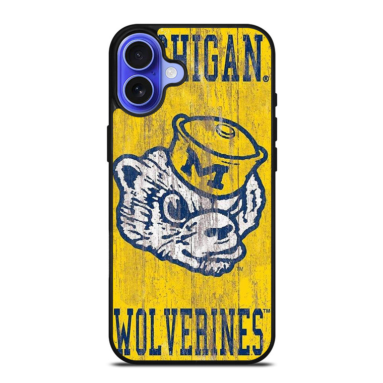 MICHIGAN WOLVERINES FOOTBALL UNIVERSITY ICON iPhone 16 Case Cover