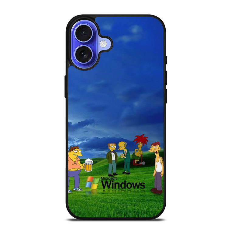 MICROSOFT WINDOWS THE SIMPSONS iPhone 16 Case Cover