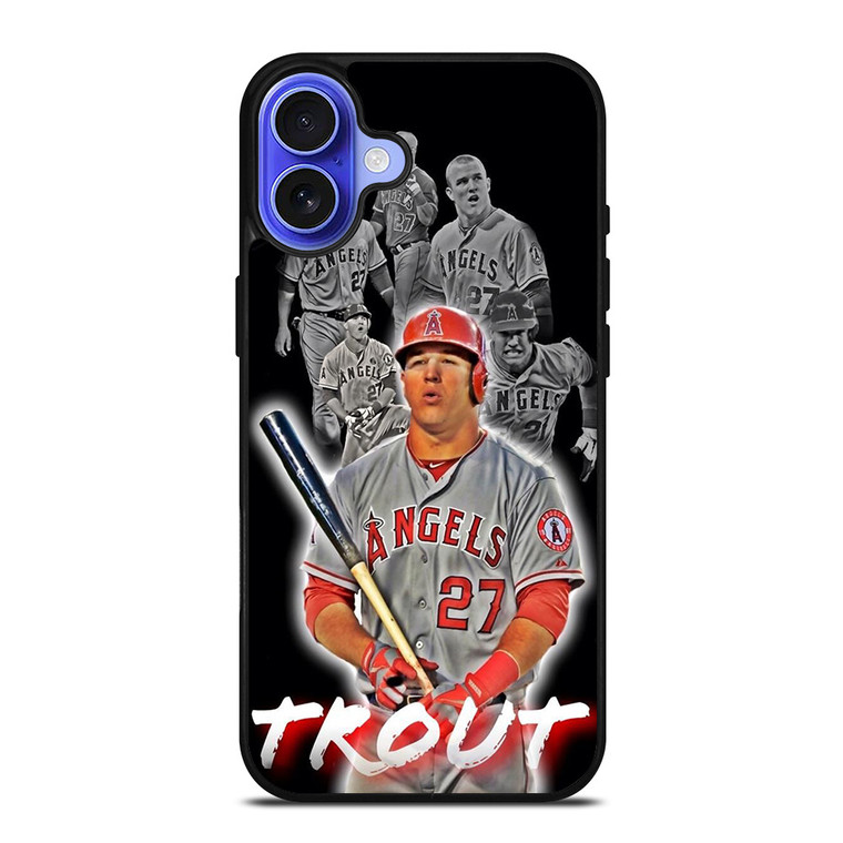 MIKE TROUT BASEBALL iPhone 16 Case Cover