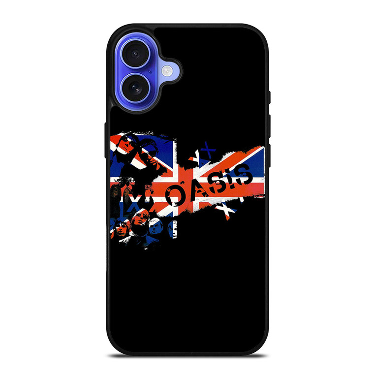 OASIS BAND ROCK BRITISH FLAG iPhone 16 Case Cover