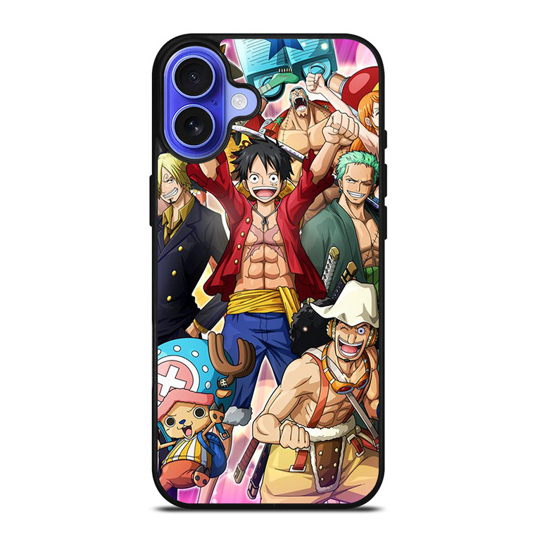 ONE PIECE CHARACTER STRAW HATS iPhone 16 Case Cover