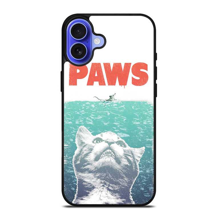 PAWS FUNNY JAWS CAT iPhone 16 Case Cover