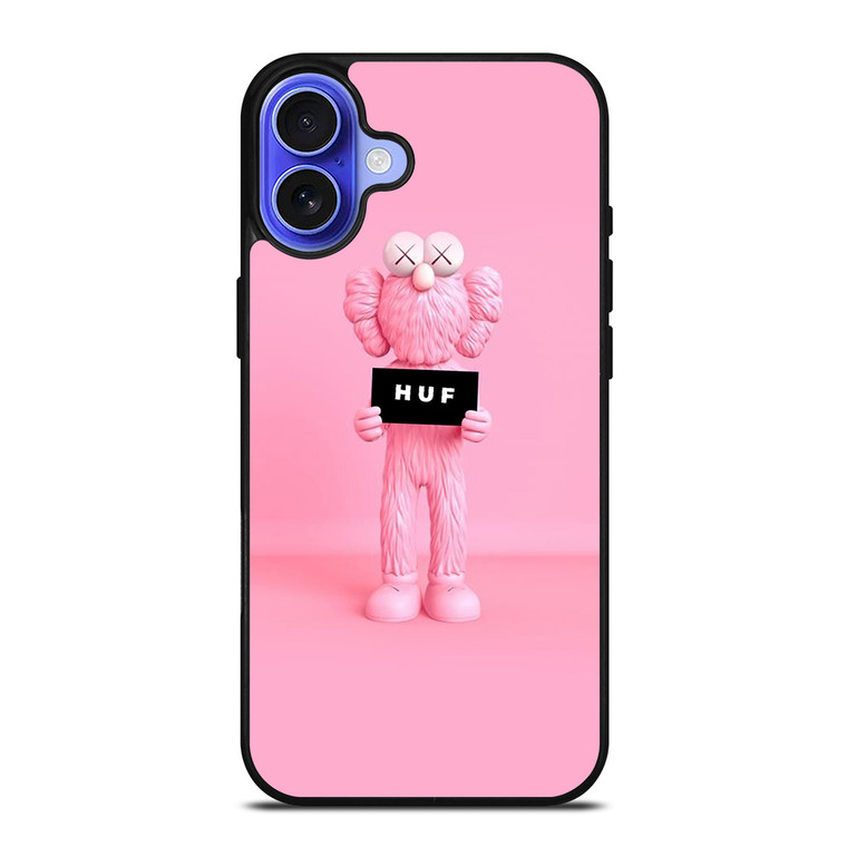 PINK KAWS X HUF STREETWEAR iPhone 16 Case Cover