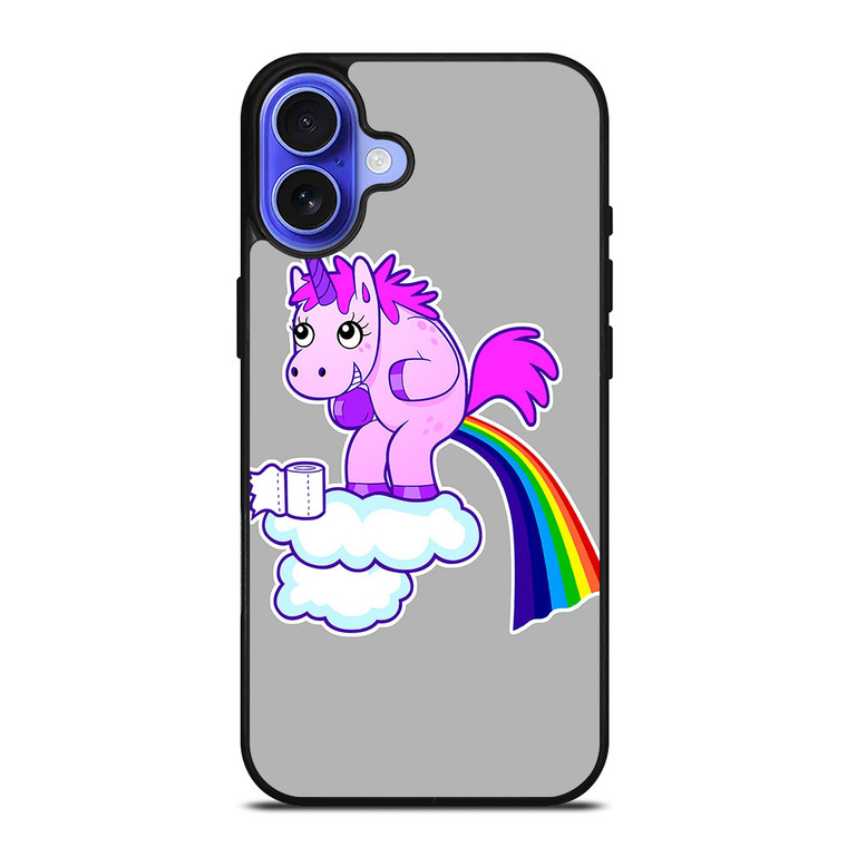 POOPING RAINBOW UNICORN iPhone 16 Case Cover