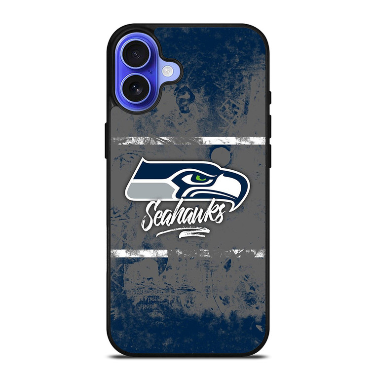 SEATTLE SEAHAWKS BRUSH LOGO iPhone 16 Case Cover
