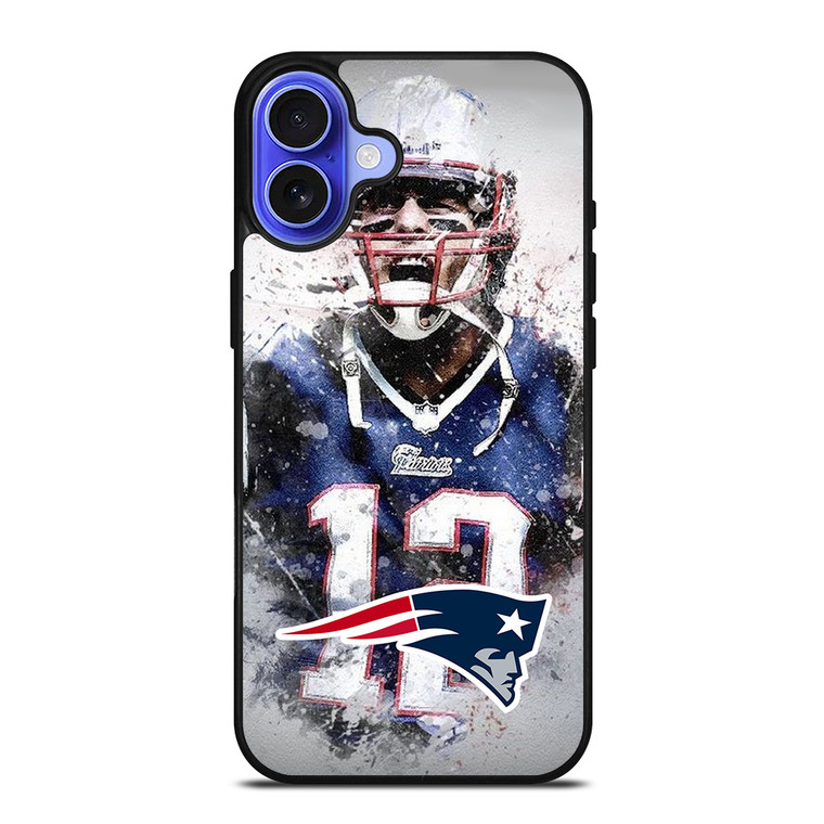 TOM BRADY NEW ENGLAND PATRIOT ART iPhone 16 Case Cover