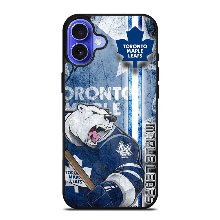 TORONTO MAPLE LEAFS LOGO BEAR MASCOT iPhone 16 Case Cover
