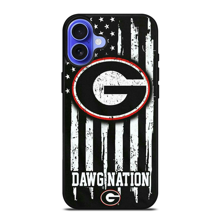 UNIVERSITY GEORGIA BULLDOGS FLAG iPhone 16 Case Cover