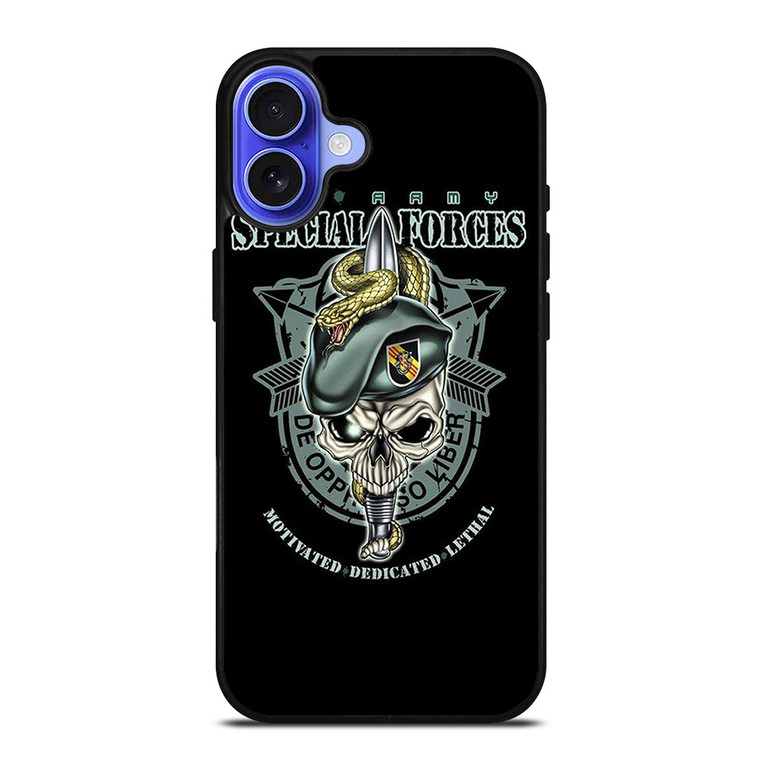 US ARMY SPECIAL FORCES LOGO SKULL iPhone 16 Case Cover