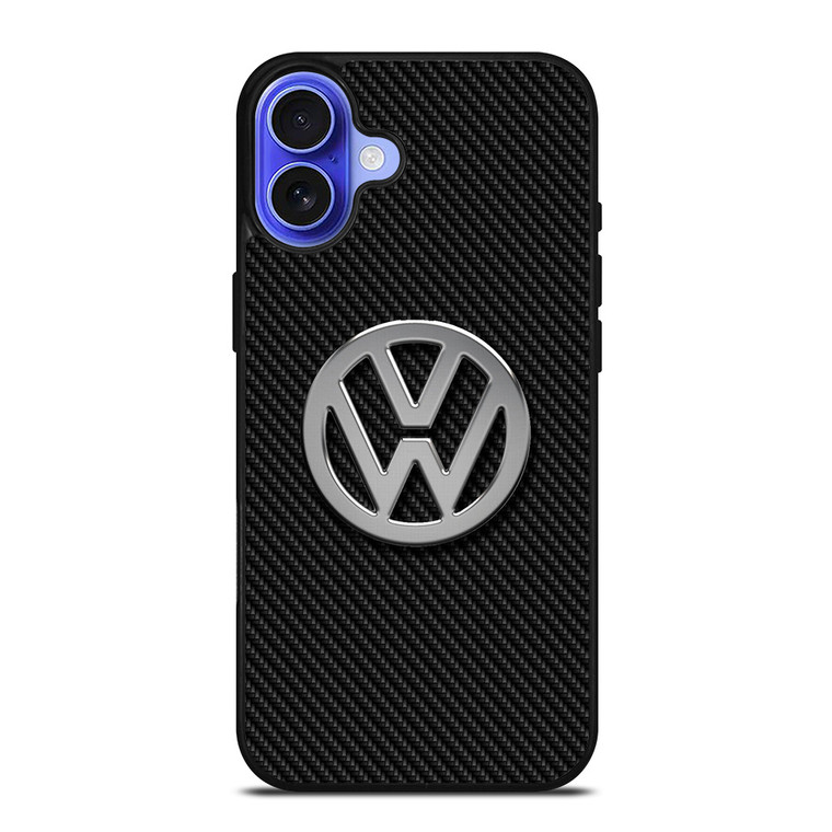 VW VOLKSWAGEN METAL CARBON LOGO iPhone 16 Case Cover