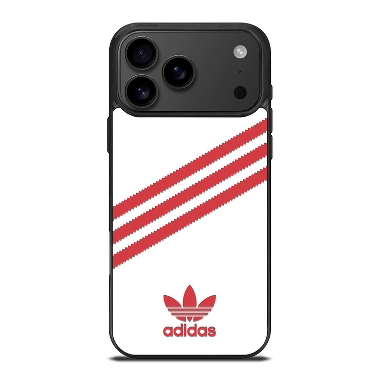 ADIDAS ORIGINALS STRIPES WHITE RED iPhone 17 Pro Max Case Cover