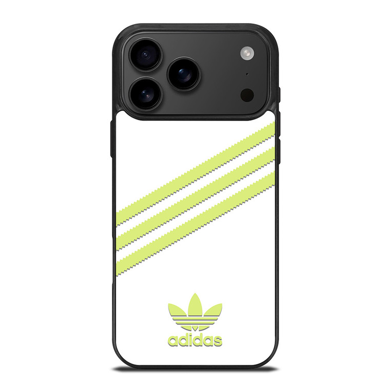 ADIDAS ORIGINALS STRIPES WHITE YELLOW iPhone 17 Pro Max Case Cover