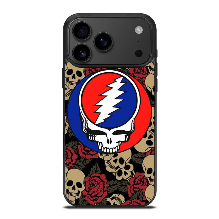 GREATEFUL DEAD BAND ICON SKULL AND ROSE iPhone 17 Pro Max Case Cover
